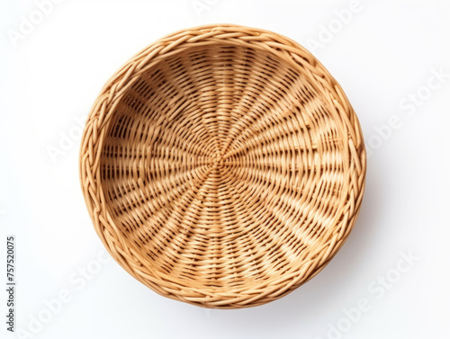 Woven basket isolated on transparent background, transparency image, removed background