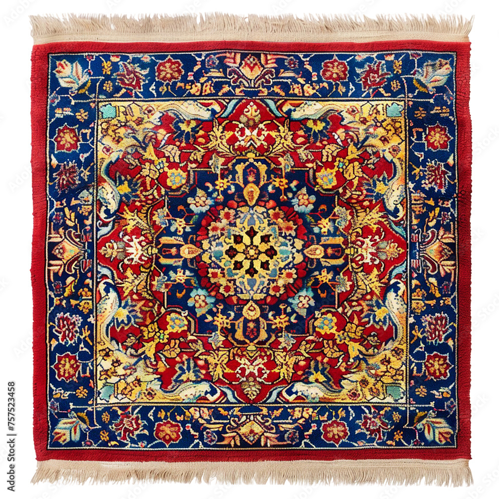 Iranian Persian Carpet, transparent background, isolated image, generative AI Iranian Persian Carpet, transparent background, isolated image, generative AI