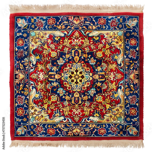 Iranian Persian Carpet, transparent background, isolated image, generative AI