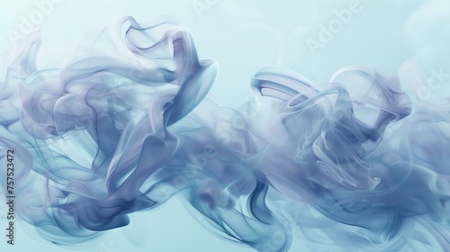 Abstract render of blue smoke. The image is soft and ethereal, with a dreamlike quality. The colors are muted and soothing. © stocker