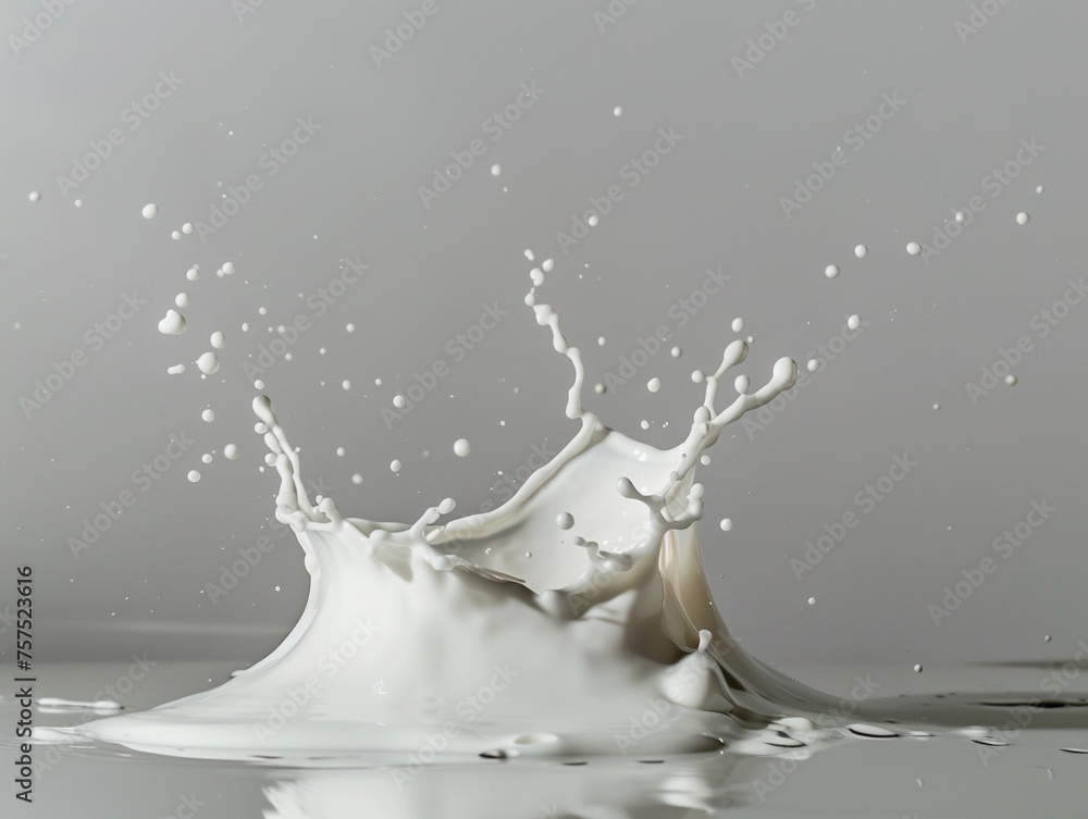 Dynamic Milk Splash in Motion