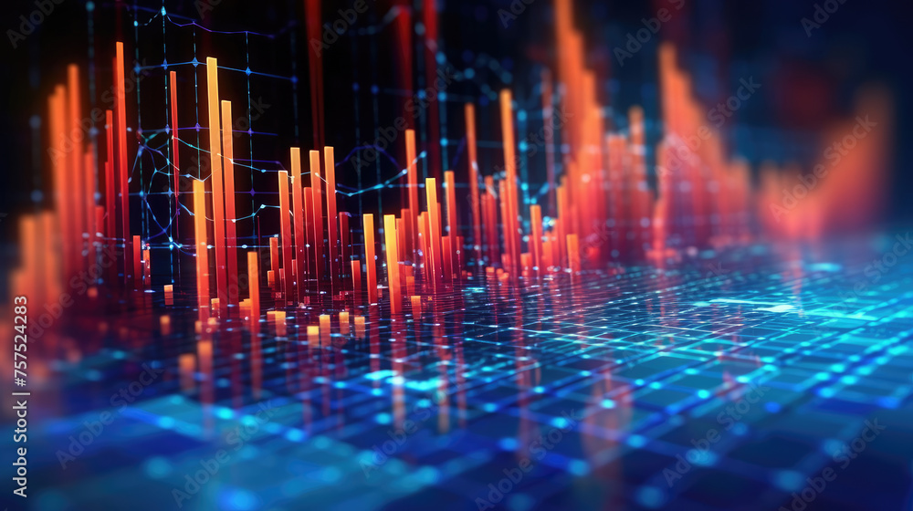 Abstract Technology Background with Technical Financial Charts Abstract Technology Background with Technical Financial Charts