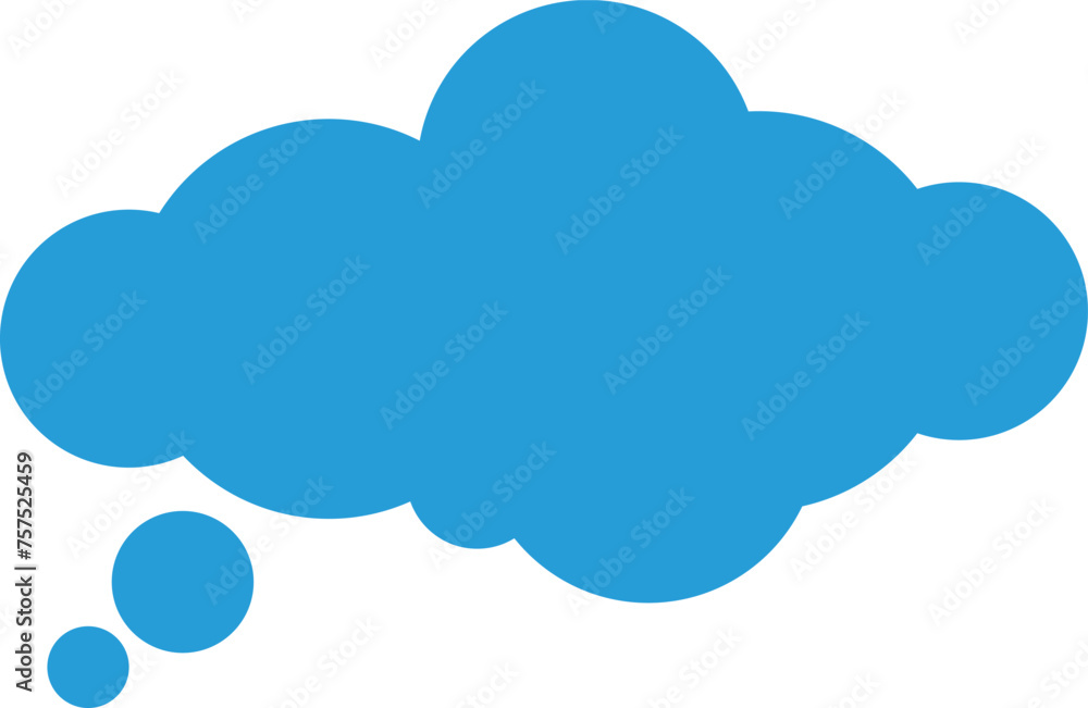 Trendy think bubble in flat style. Think bubble isolated on white background. Cloud line icon Vector art. Trendy think bubble in flat style. Think bubble isolated on white background. Cloud line icon Vector art.