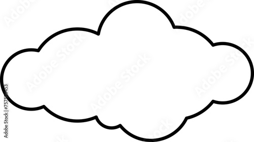 Trendy think bubble in flat style. Think bubble isolated on white background. Cloud line icon Vector art.