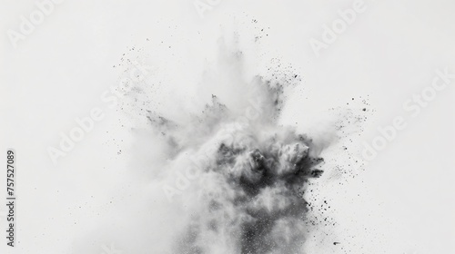 Black and white photo of a dust explosion.