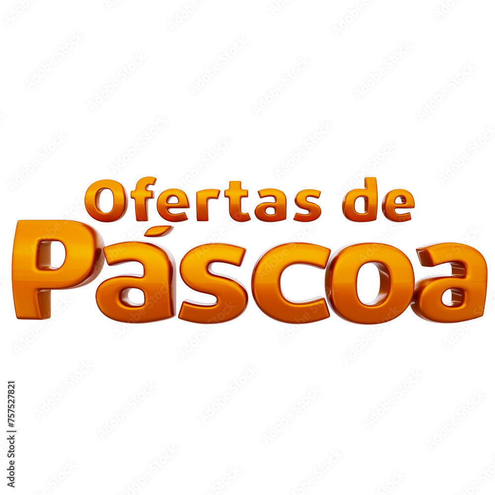 Selo 3d de Páscoa - Logo 3D páscoa - campanha de páscoa - promoções de páscoa -social media páscoa