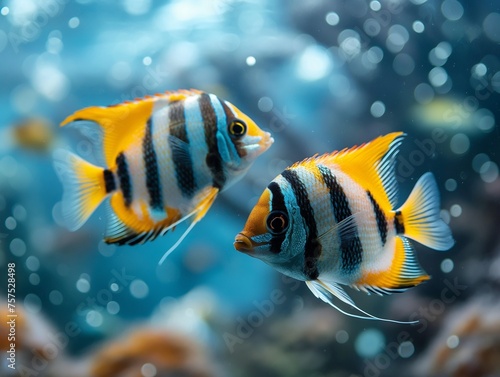 Bright tropical fish underwater photo