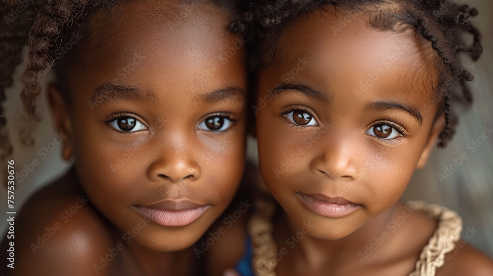 Happy African American siblings share warm embrace, cherishing the bond on Siblings Day Happy African American siblings share warm embrace, cherishing the bond on Siblings Day
