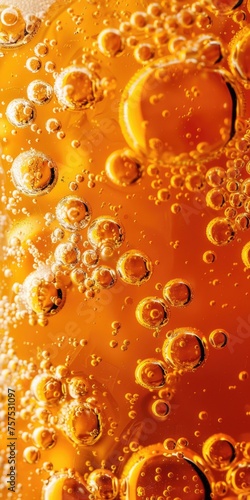 Refreshing Orange Bubbles of Summer - A Bright Drink with Cold Water, Fizzy Bubbles and Alcohol