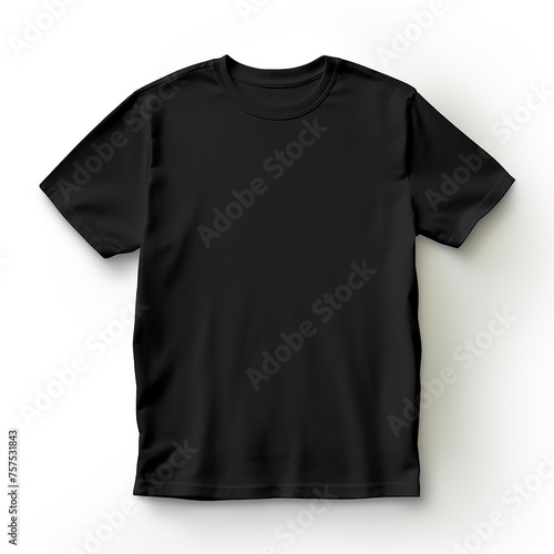 3d photo of black t shirt on white background made with generative ai