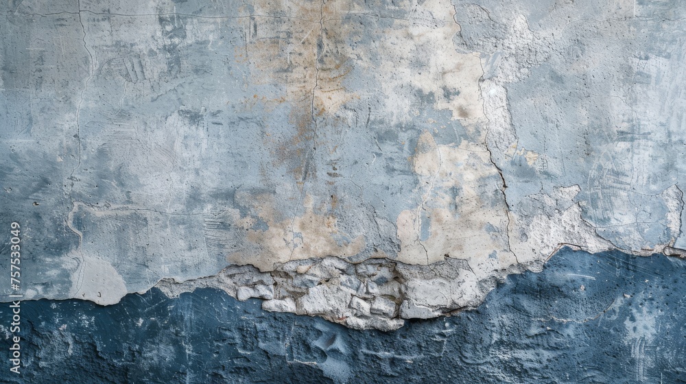 Cool slate grey and powder blue textured background, symbolizing balance and tranquility.