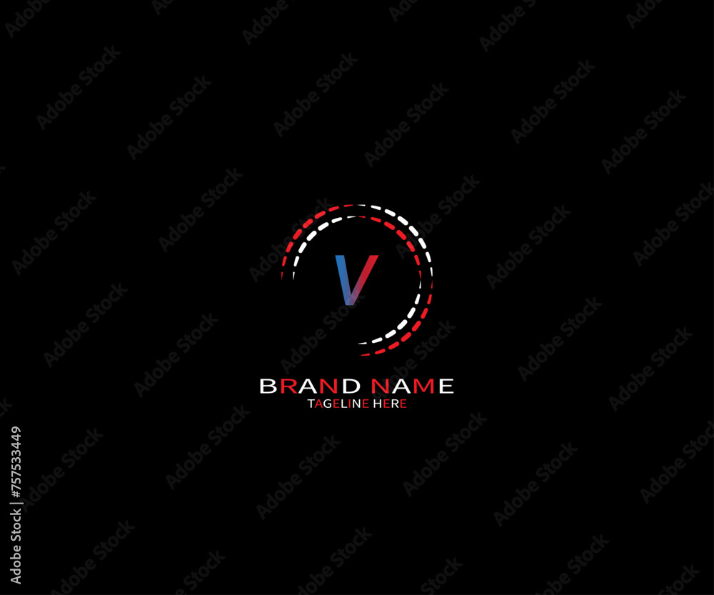 Fototapeta premium V Letter Logo Design Vector