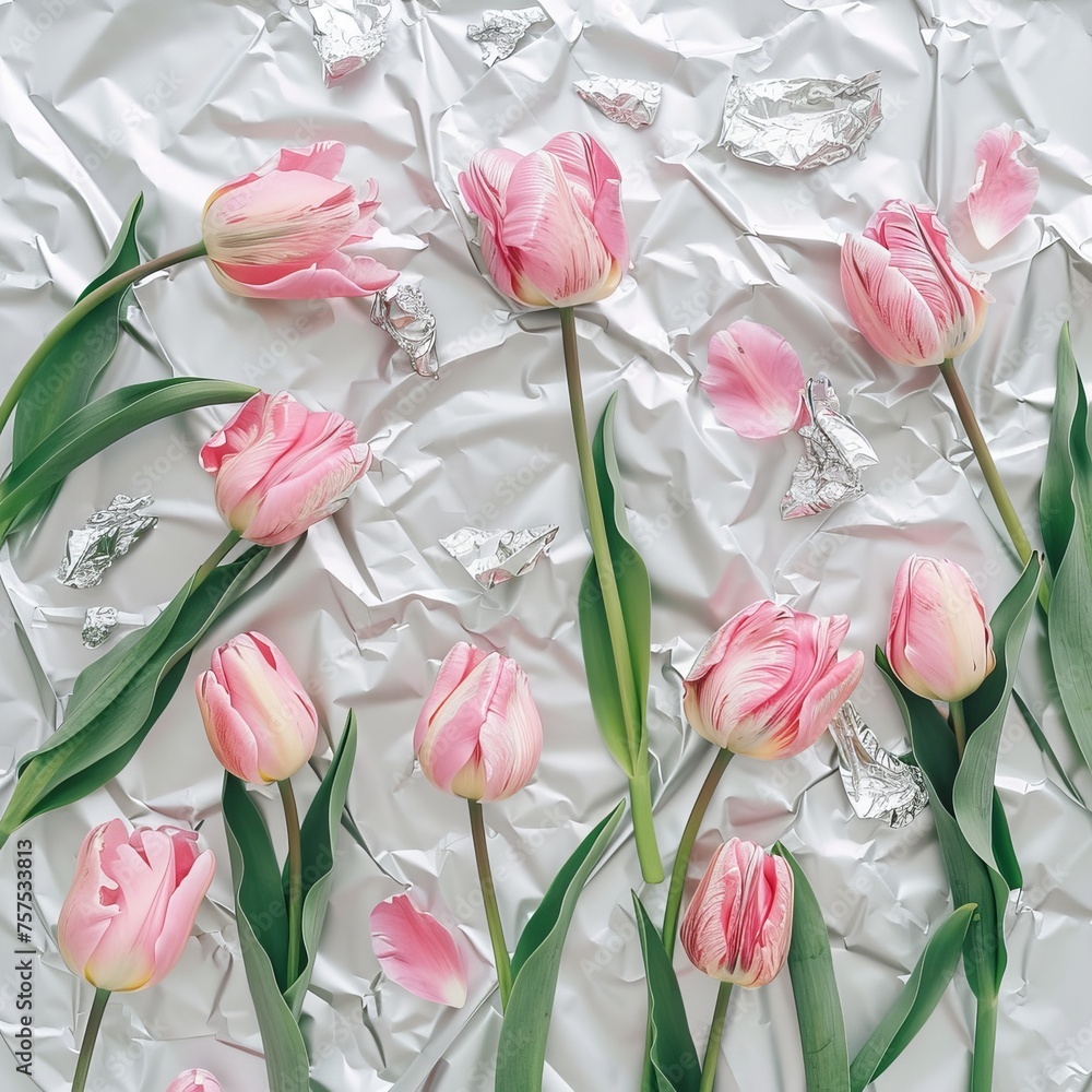 Obraz premium flowers tulips background.