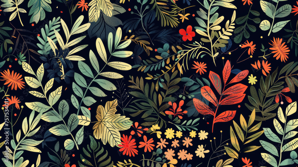 Plant-Based Vector Pattern Design Plant-Based Vector Pattern Design
