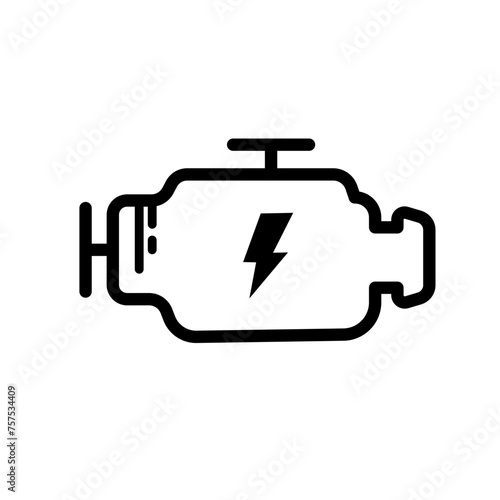 electric motor, engine - vector icon
