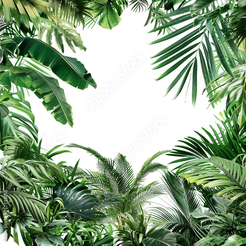 Jungle  transparent background  isolated image  generative AI