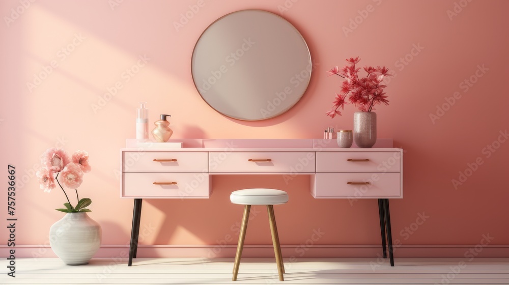 Mirror Magic Vanity Table Elegance