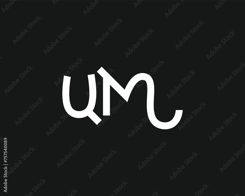 creative letter UM logo design vector creative letter UM logo design vector