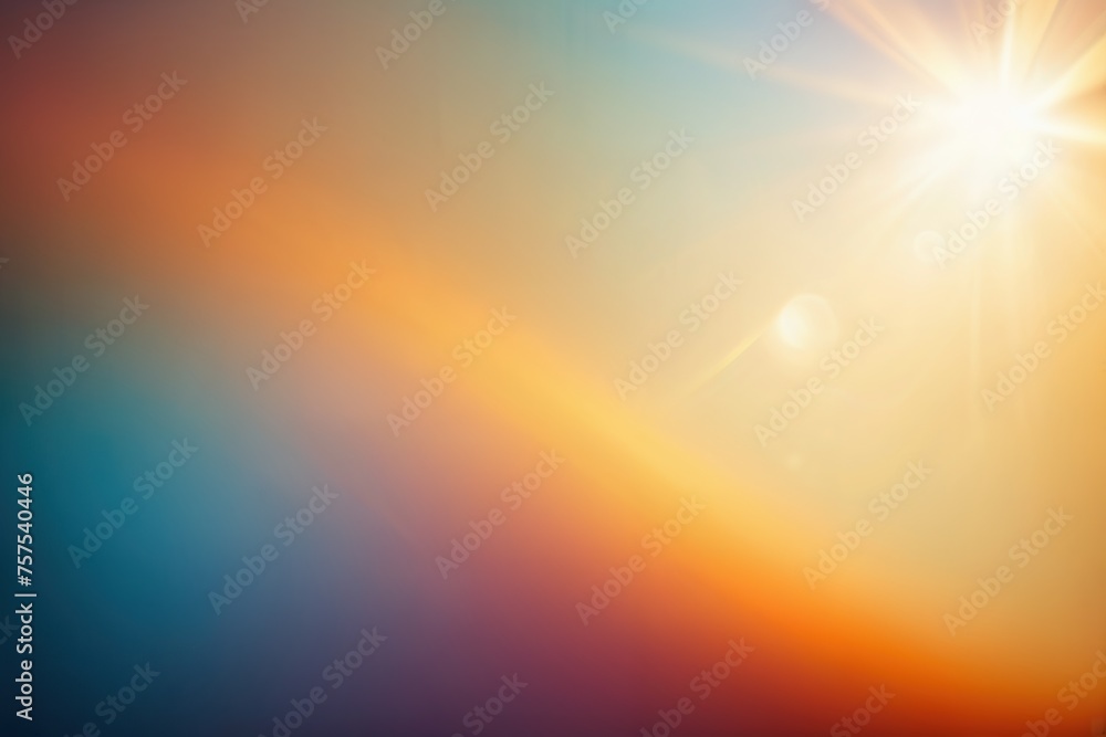 Naklejka premium Colorful sunshine glare pastel colors background.