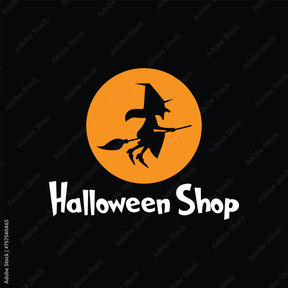 Halloween logo design vector