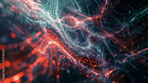 Wallpaper Mural Digital Odyssey: Abstract Art Reflecting Technological Evolution Torontodigital.ca