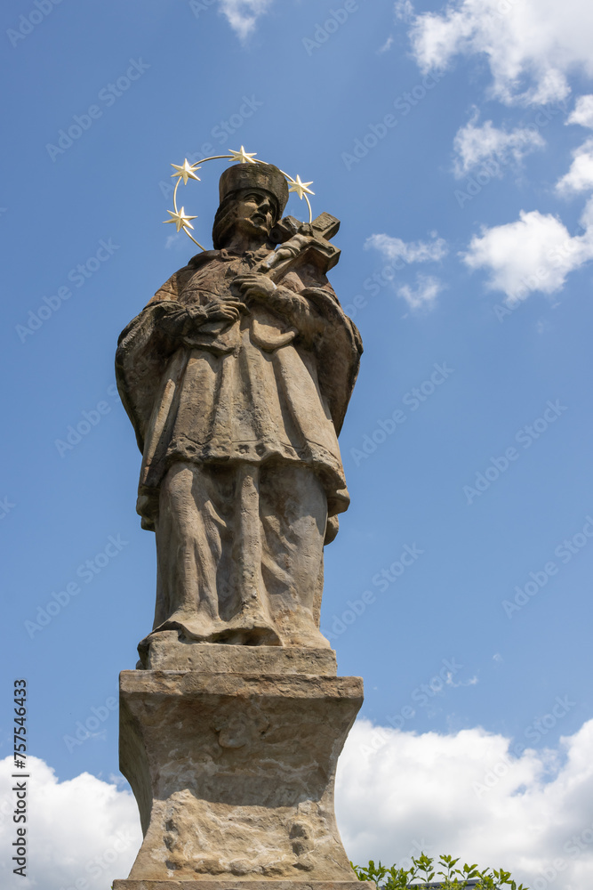 Historical statue of Jan Nepomucky, Dobromilov, Czechia