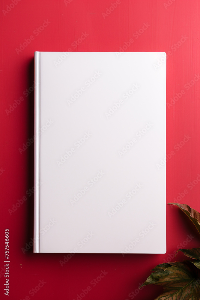 mockup of a blank cover white book with a simple color background сreated with Generative Ai mockup of a blank cover white book with a simple color background сreated with Generative Ai
