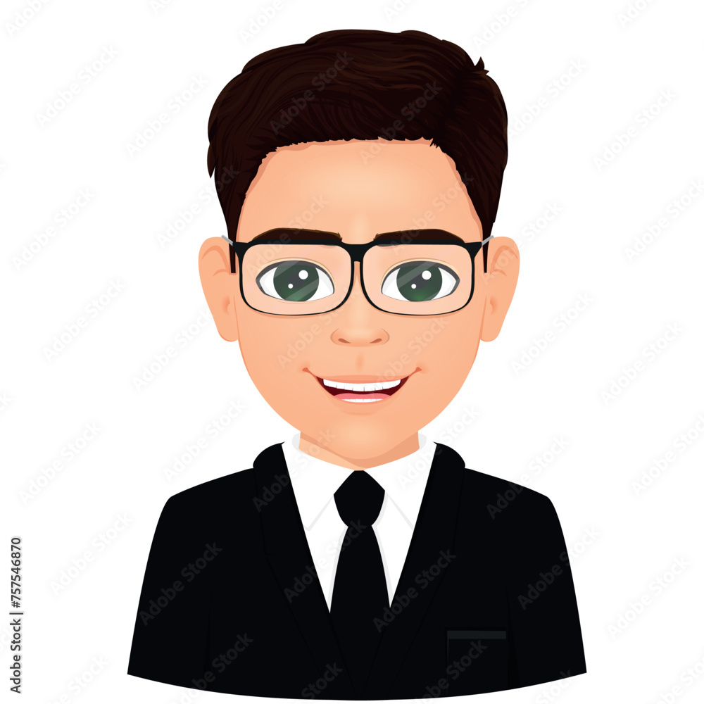 Portrait of smiling male student with glasses Portrait of smiling male student with glasses