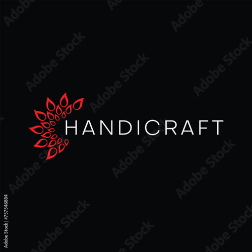 handicraft decoration store logo design vector