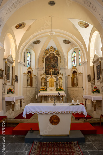 Interior of All Saints church, Dlouhomilov, Czechia photo