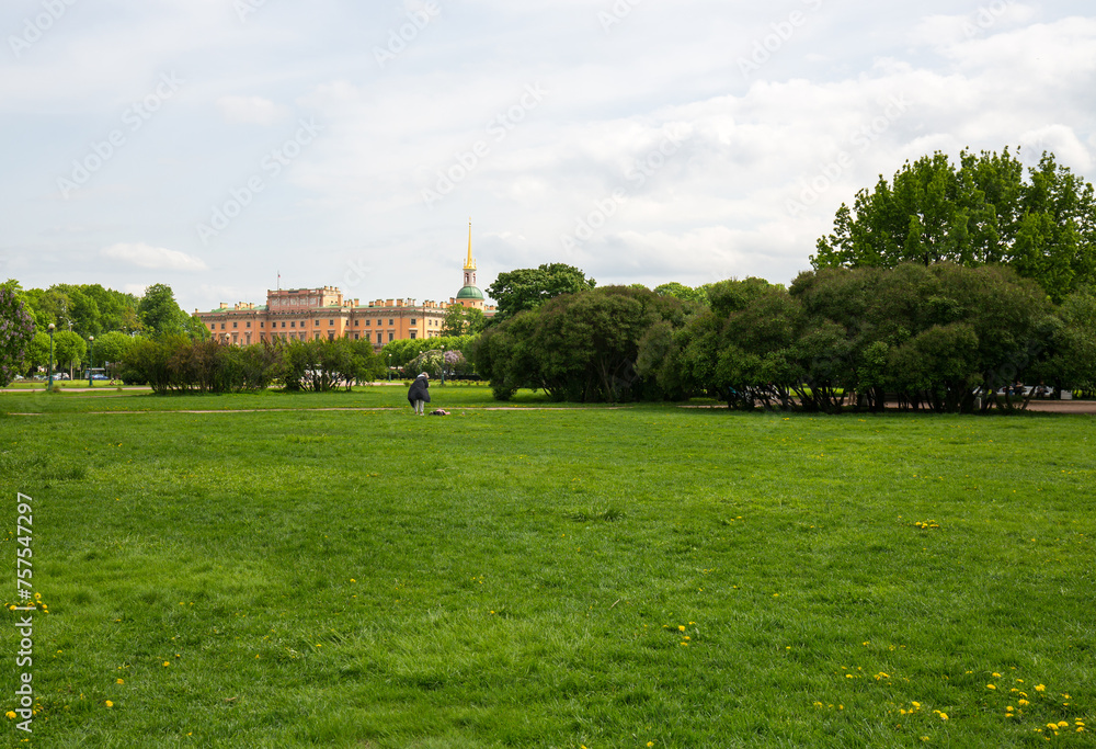 The Field of Mars or Marsovo Polye in the center of Saint-Petersburg The Field of Mars or Marsovo Polye in the center of Saint-Petersburg