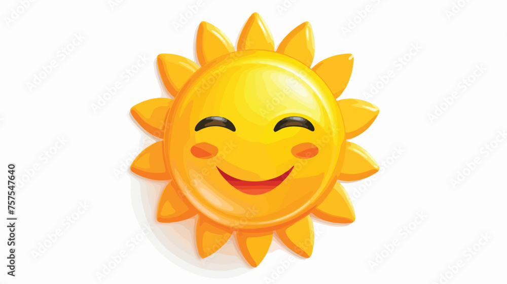 Realistic sun icon for weather design. Sunshine symbol