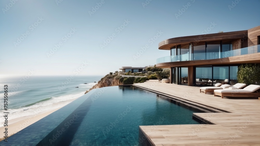 custom made wallpaper toronto digitalLuxurious beachfront residence featuring a private rooftop infinity pool with panoramic views of the Pacific Ocean in Malibu, California