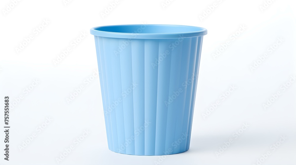 custom made wallpaper toronto digitalBlue Paper Bin on a white Background. Office Template with Copy Space