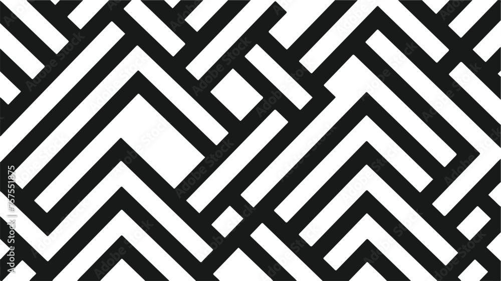 Seamless geometric pattern in op art design. Vector