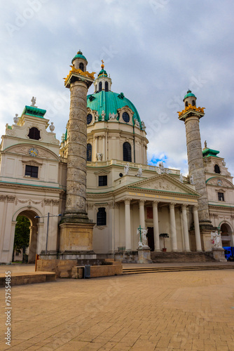 St. Charles's Church (Karlskirche) in Vienna, Austria © olyasolodenko