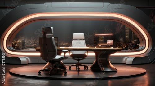 Futuristic Office Environment