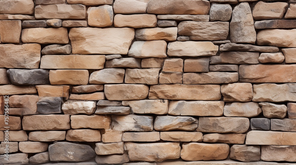 Uneven stone wall as background, gray color pattern of original stone wall surface decorative modern style design