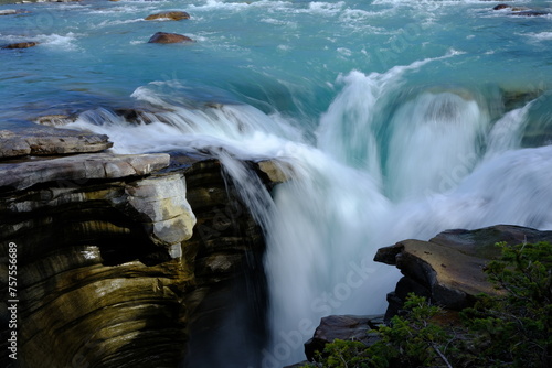 waterfall and rocks