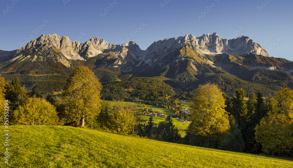 Wilder Kaiser vom Astberg, Ellmau, Tirol, Österreich