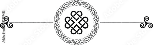 Celtic Header with Ring, Celtic Heart Knot, Triskeles
