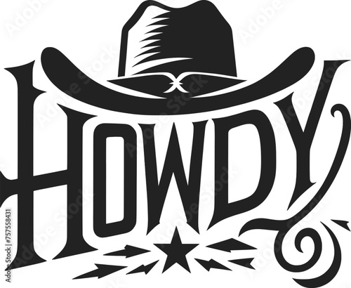 Western Cowboy Howdy T-Shirt Design