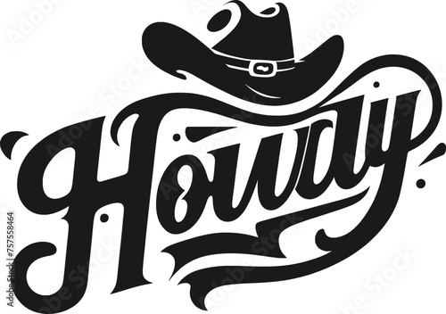 Western Cowboy Howdy T-Shirt Design