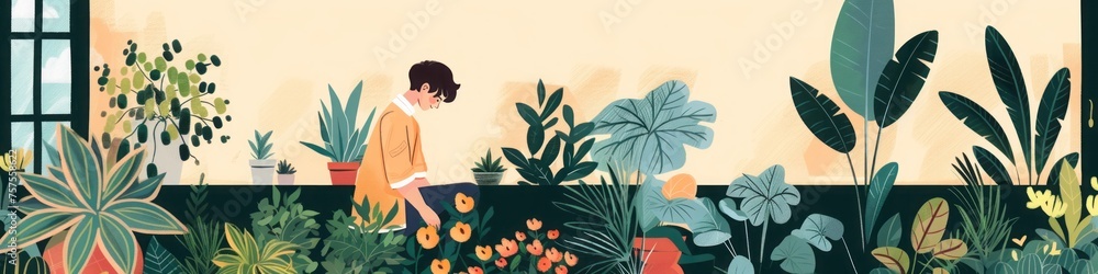 garden country illustration. garden country illustration.