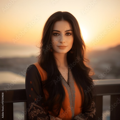 portrait of a young pakistani woman