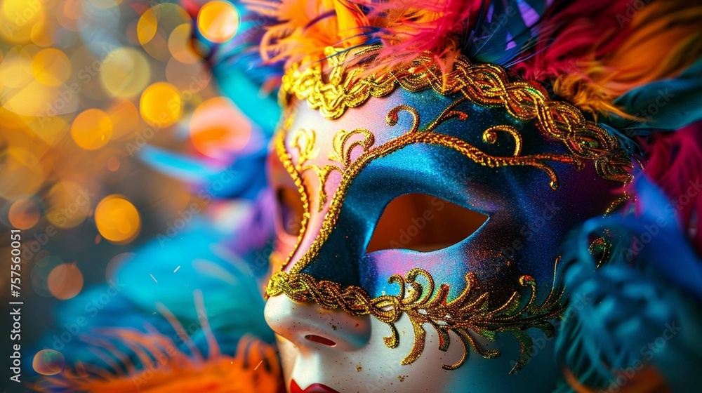 a colorful mask