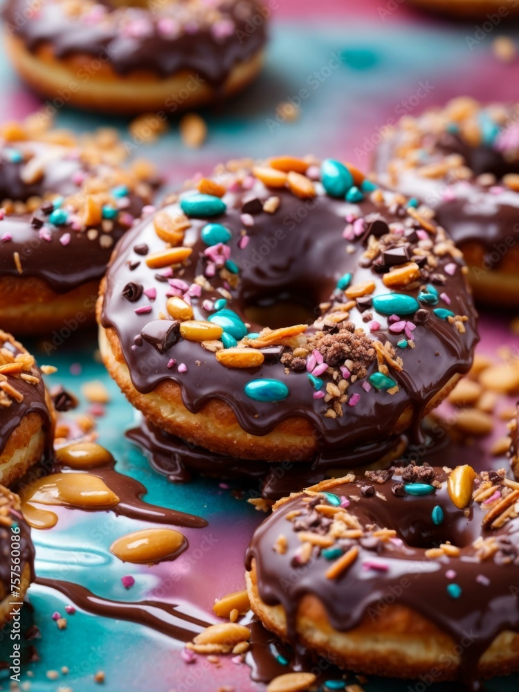 glazed donut with sprinkles