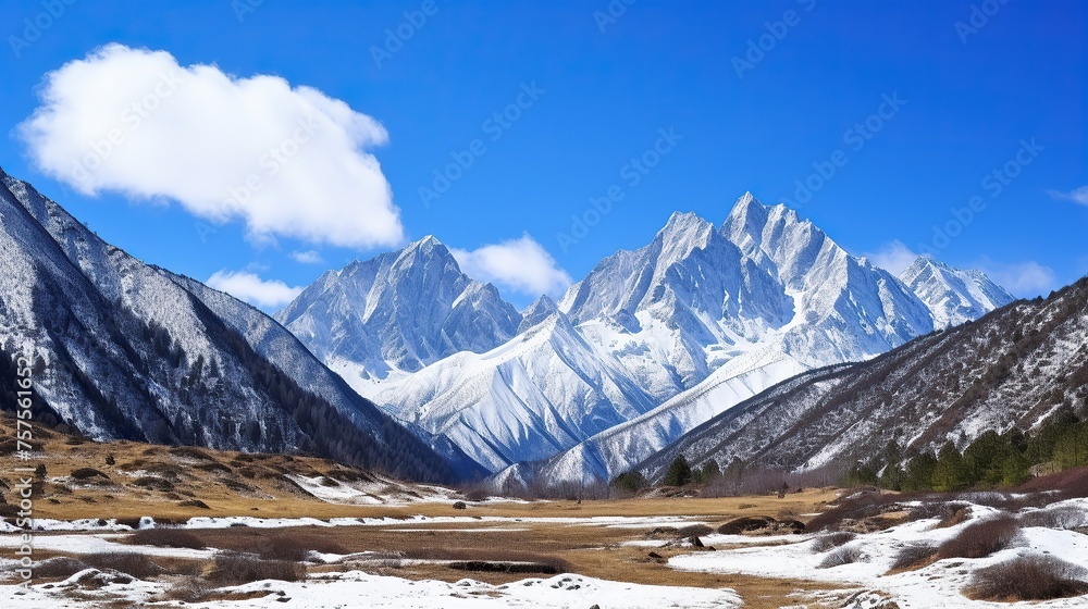 Snow Mountain Background, Beautiful view Snow Mountain Background, Beautiful view