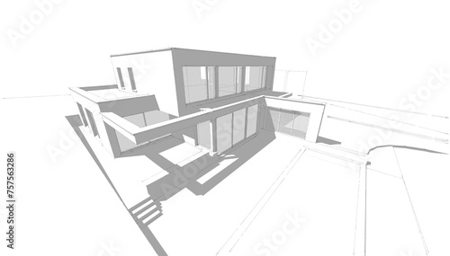 house architectural sketch