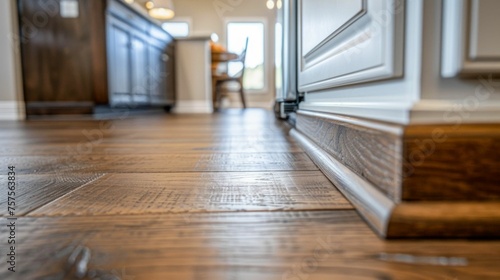 Elegant Hardwood Flooring in Modern Home Interior. Generative ai